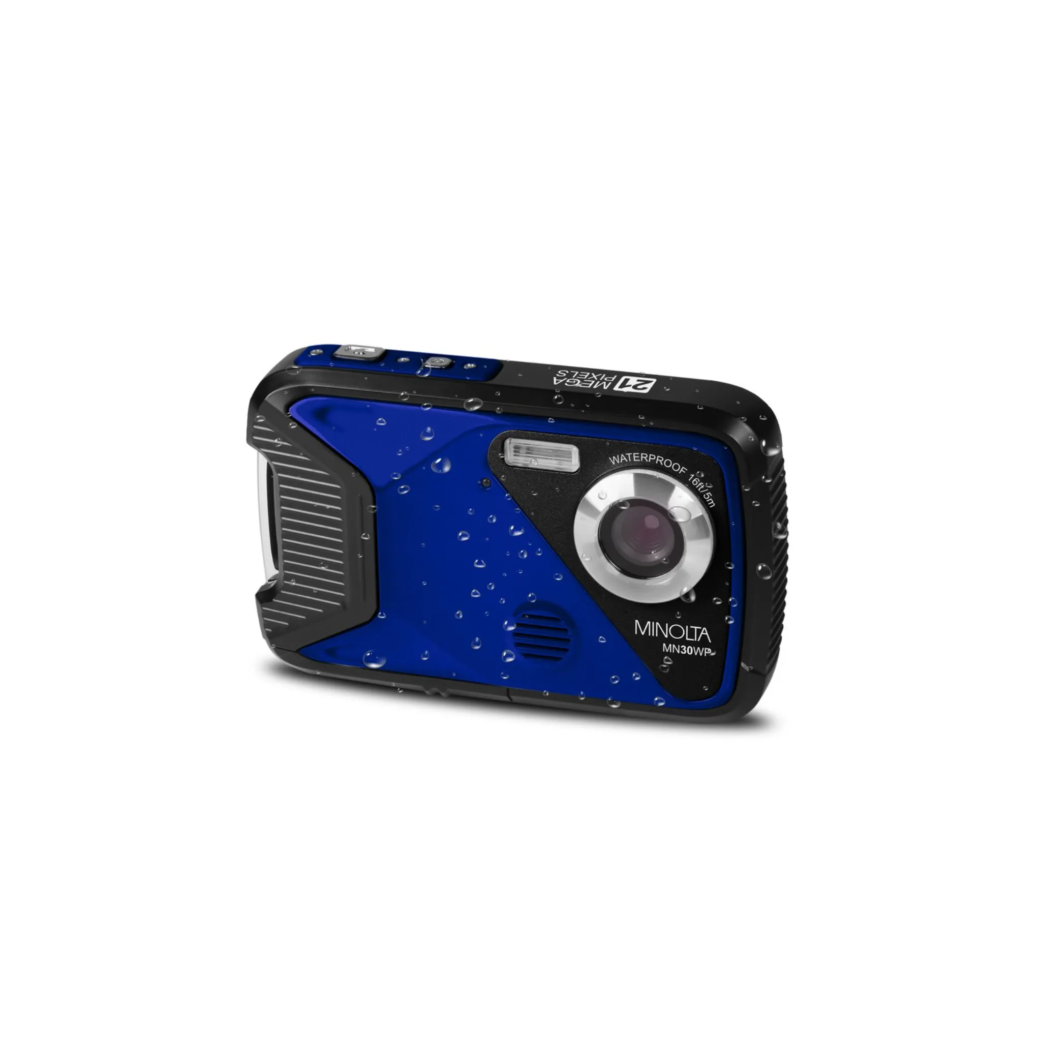 Minolta® MN30WP Waterproof 4x Digital Zoom 21 MP/1080p Digital Camera (Blue)