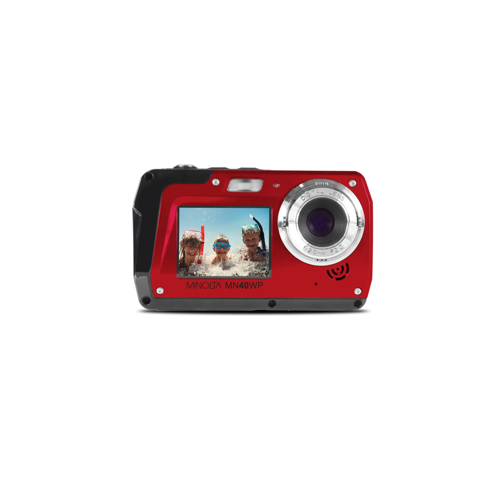 Minolta® 48.0-Megapixel Waterproof Digital Camera (Red)