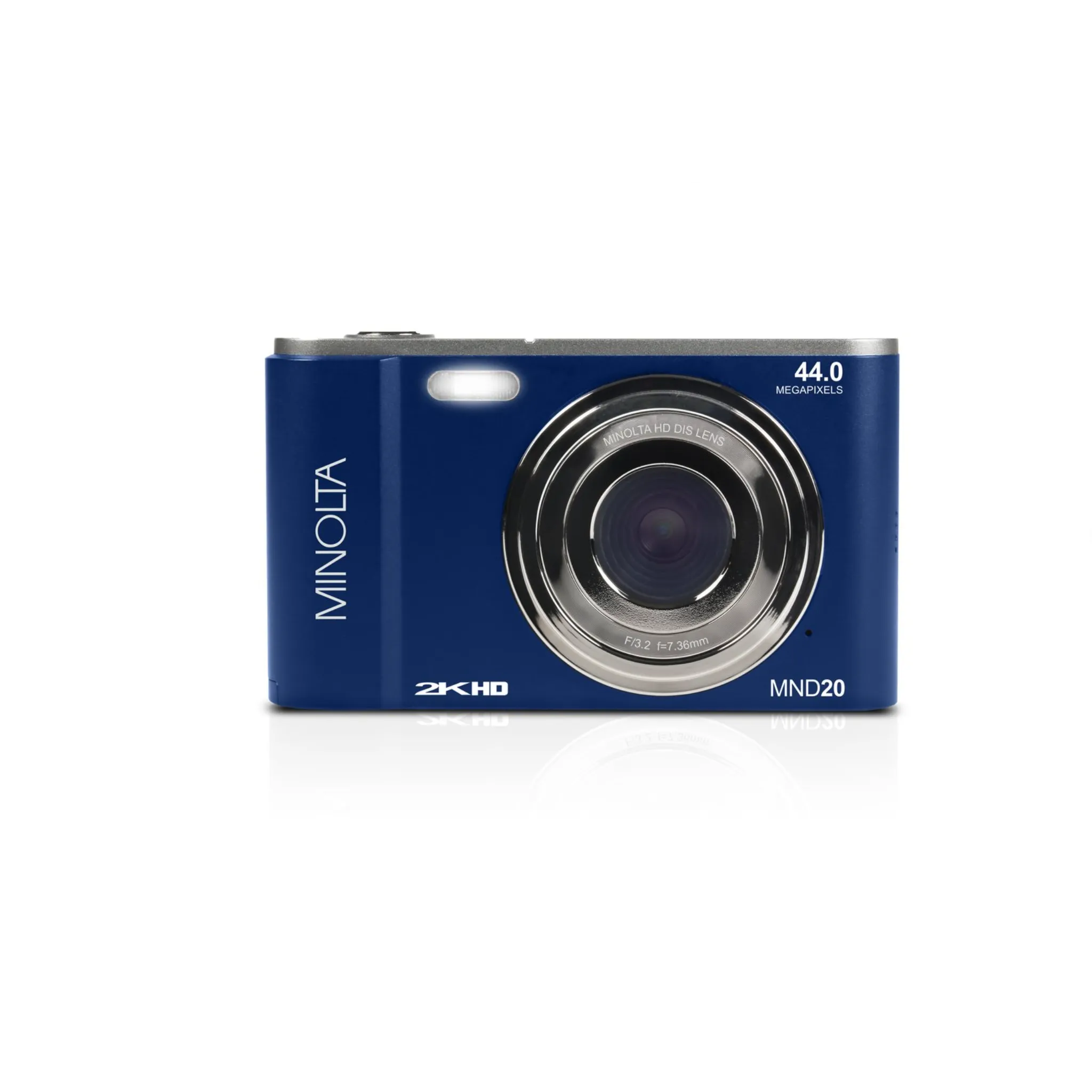Minolta® MND20 16x Digital Zoom 44 MP/2.7K Quad HD Digital Camera (Blue)