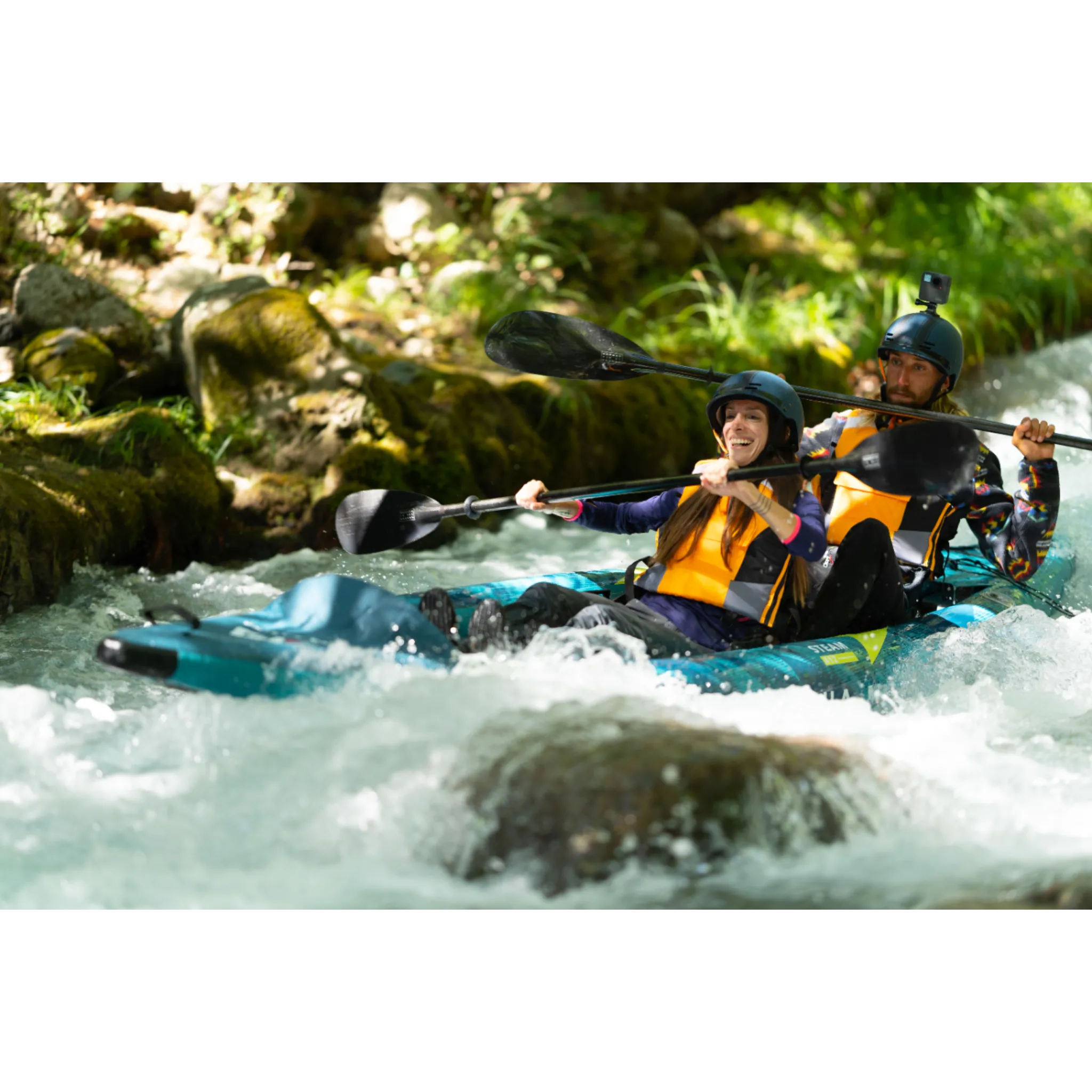 Aqua Marina - Steam-412 Versatile/Whitewater Inflatable 2-Person Kayak