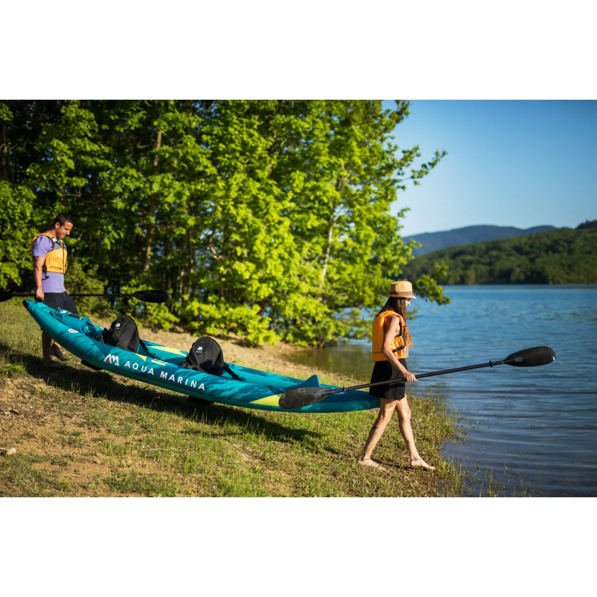 Aqua Marina - Steam-412 Versatile/Whitewater Inflatable 2-Person Kayak