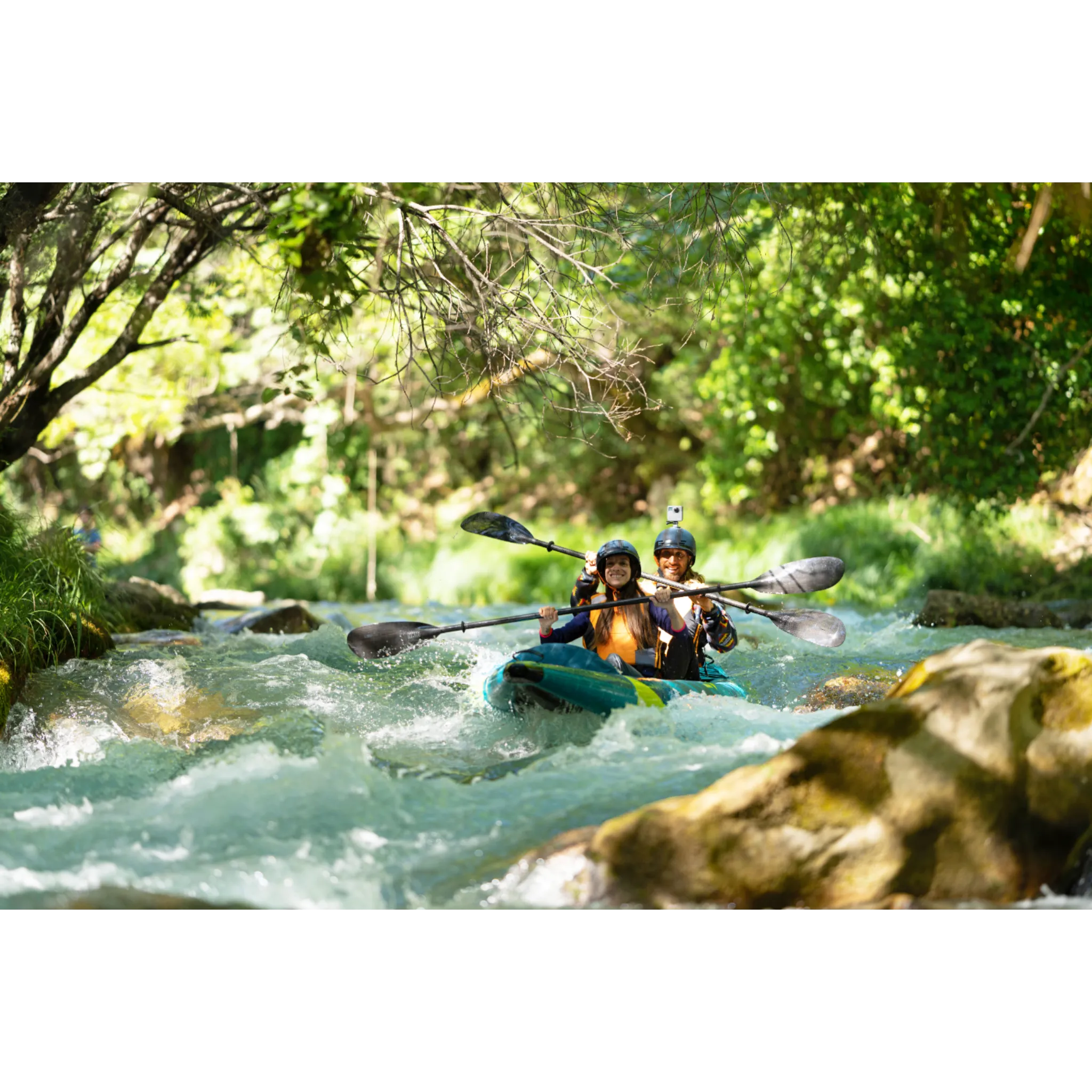 Aqua Marina - Steam-412 Versatile/Whitewater Inflatable 2-Person Kayak