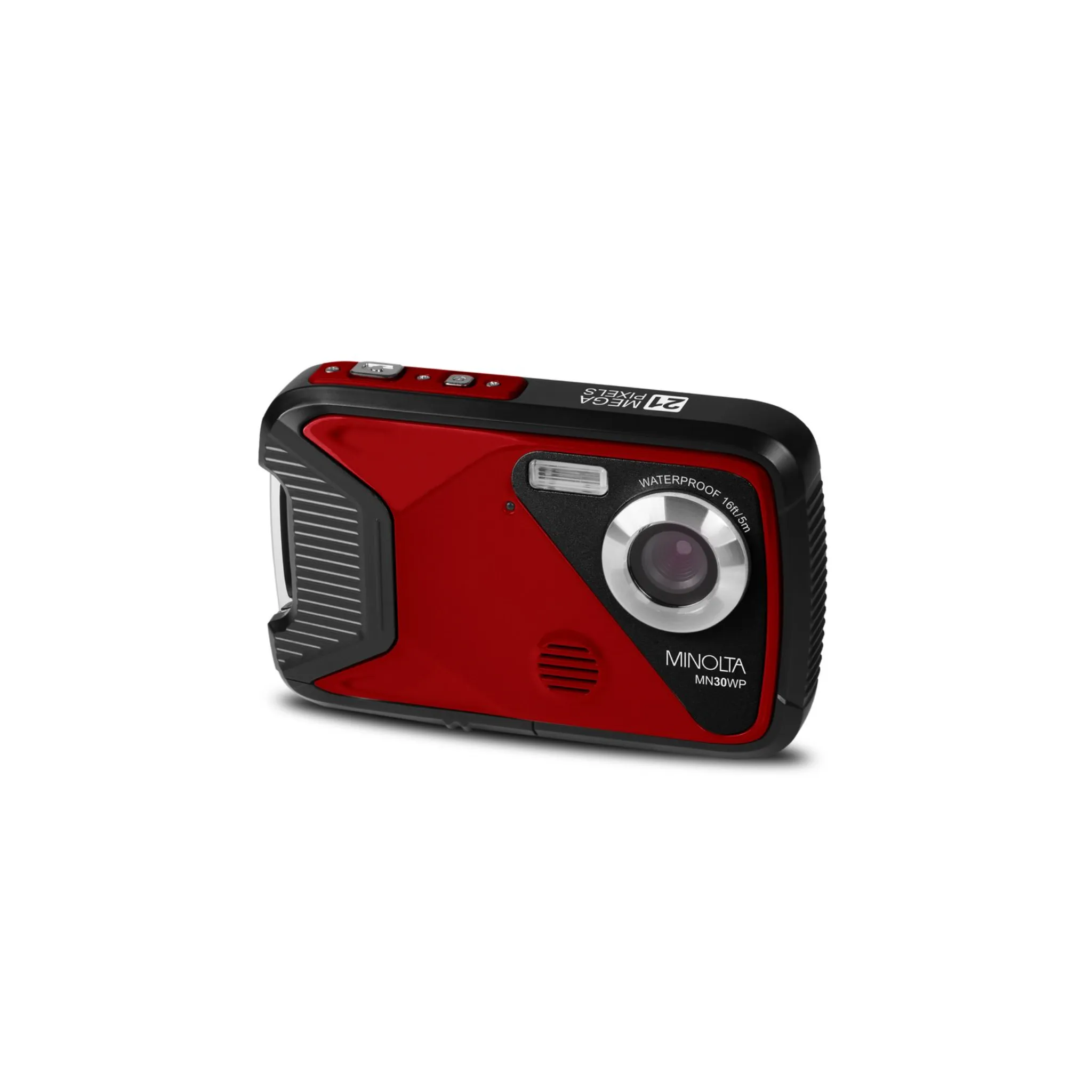 Minolta® MN30WP Waterproof 4x Digital Zoom 21 MP/1080p Digital Camera (Red)