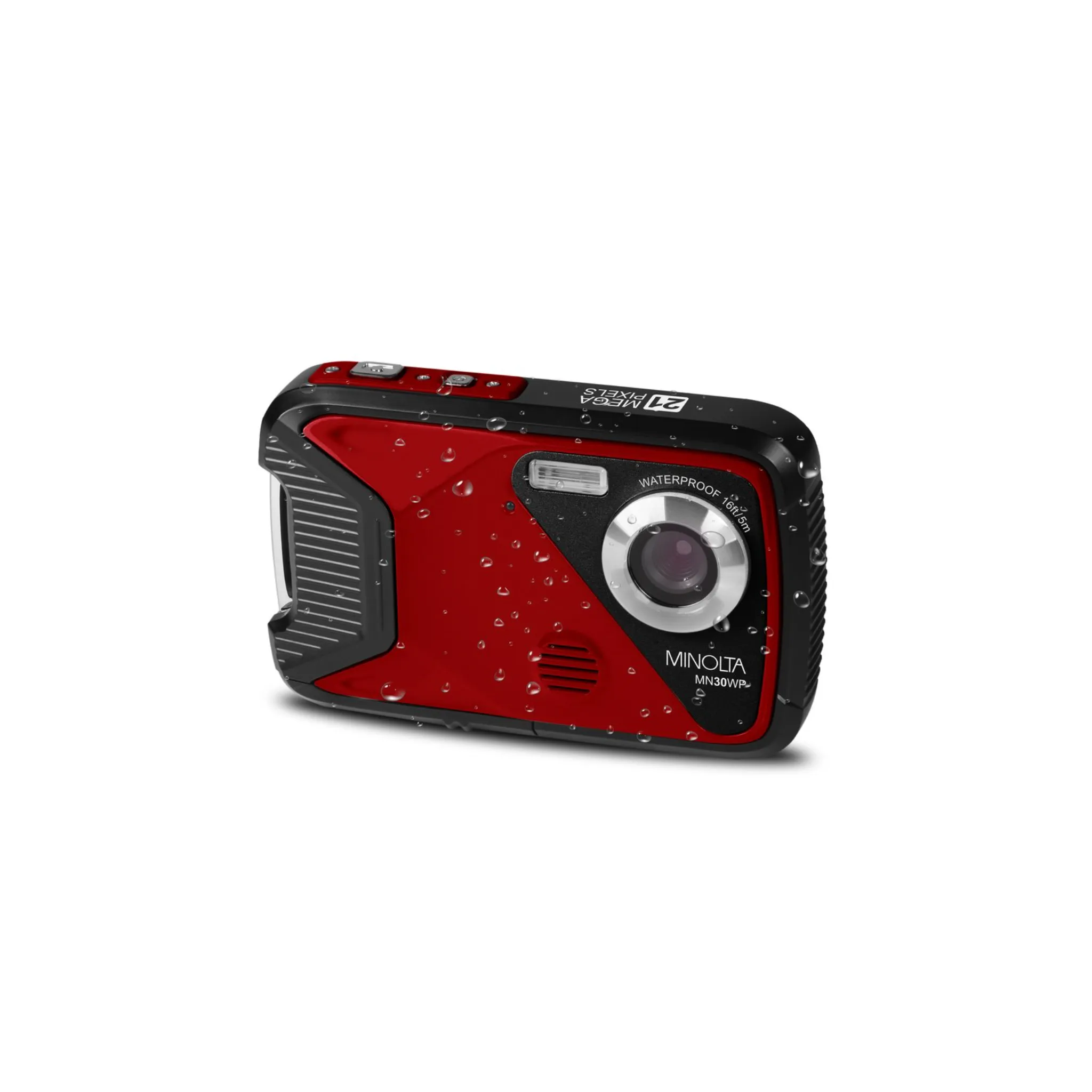 Minolta® MN30WP Waterproof 4x Digital Zoom 21 MP/1080p Digital Camera (Red)