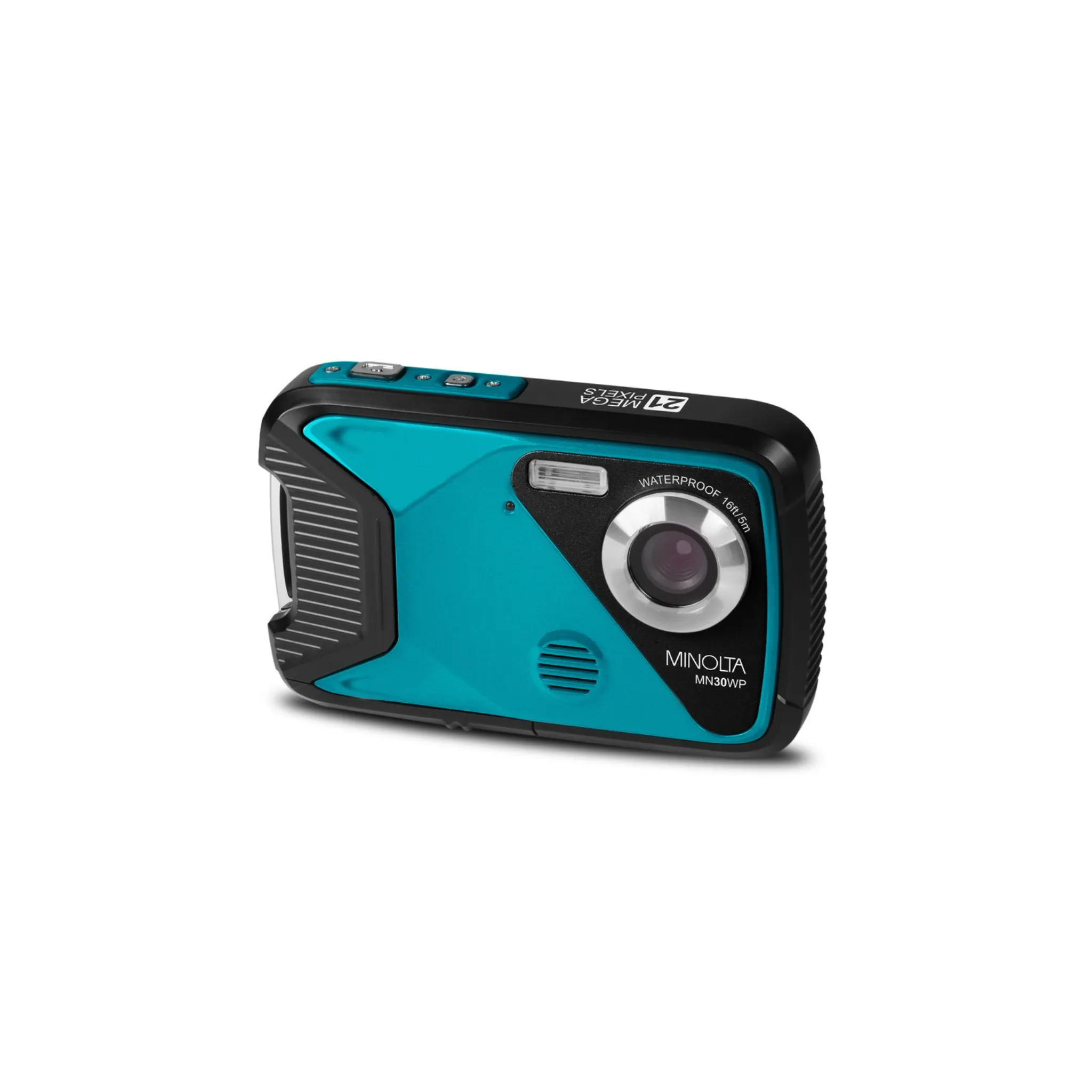 Minolta® MN30WP Waterproof 4x Digital Zoom 21 MP/1080p Digital Camera (Teal)