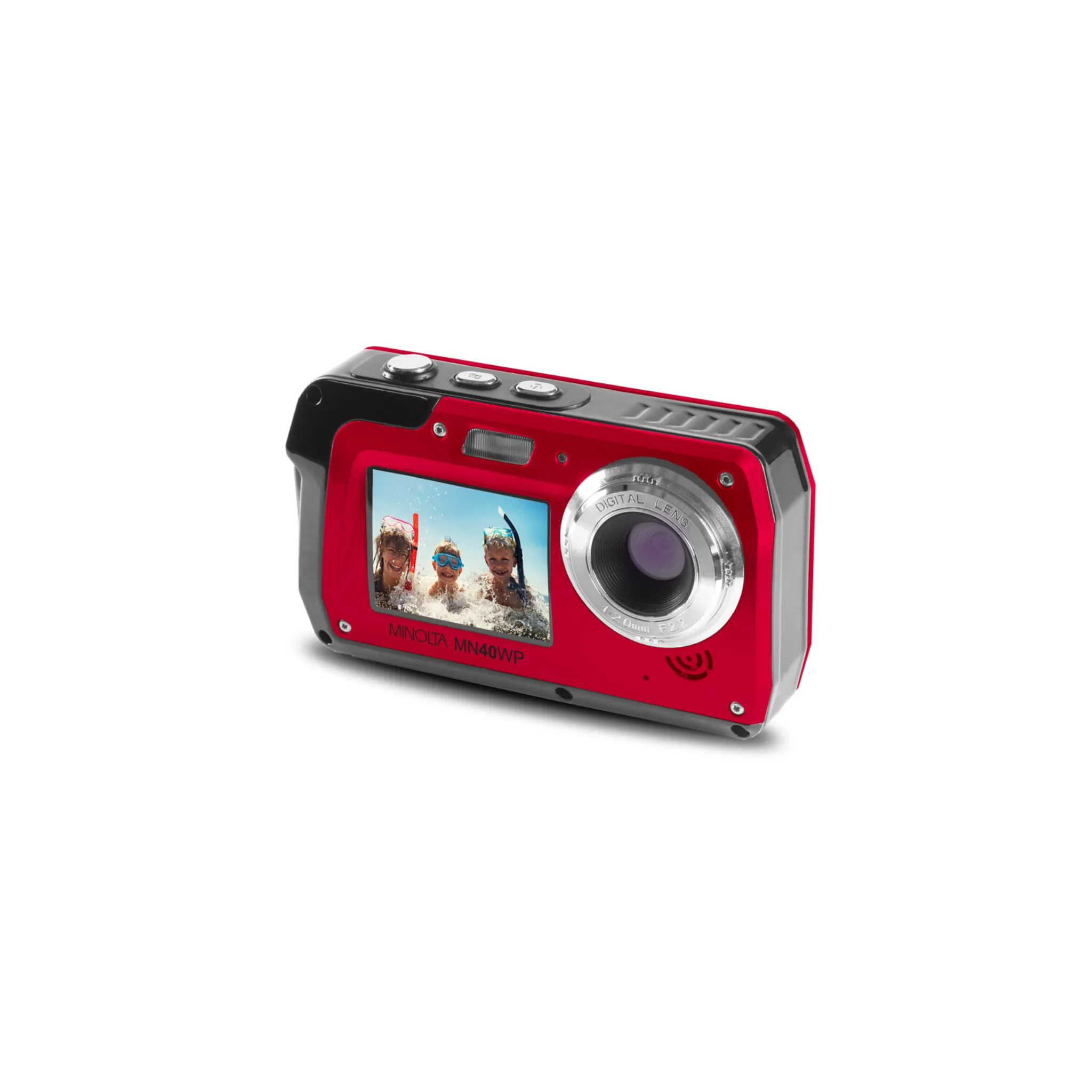 Minolta® 48.0-Megapixel Waterproof Digital Camera (Red)