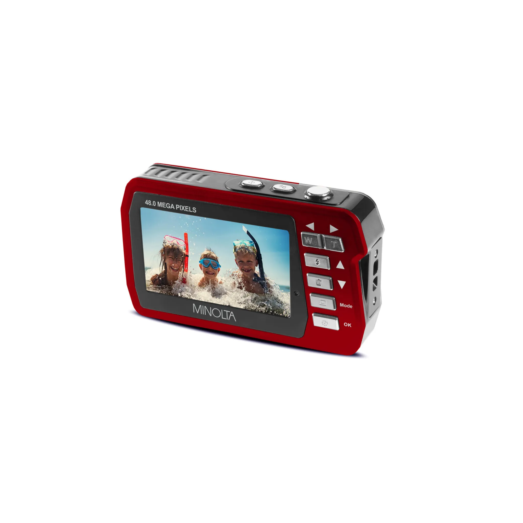 Minolta® 48.0-Megapixel Waterproof Digital Camera (Red)